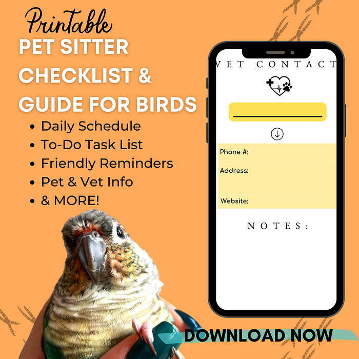 Cover for Pet Sitter Guide for Birds