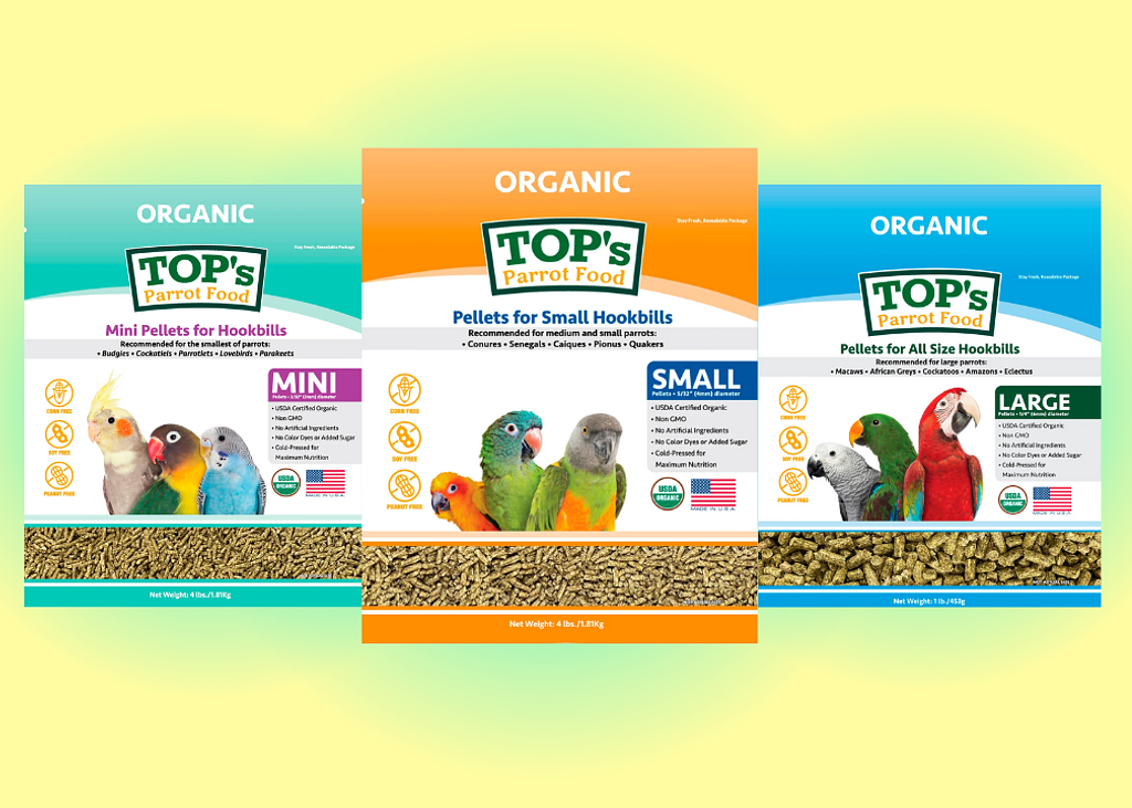 TOP's has 3 sizes depending on your bird